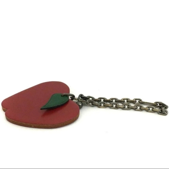 HERMES APPLE MOTIF LEATHER FRUIT BAG CHARM - Picture 10 of 12